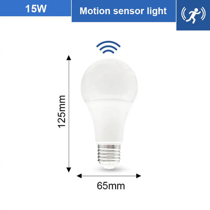 1pc PIR Motion Sensor LED Bulb 6W 9W 12W 15W 18W 20W E27 Radar Sensor Light Lamp Lamparas 110V 220V For Home Stair Pathway