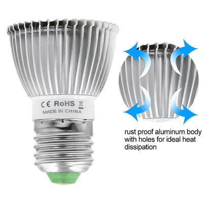 220V LED Growing Lamp Bulb Aluminum Shell E27 E14 GU10 Full Spectrum 18LEDs 28LEDs Growing Lights For Medicinal Plants Growth