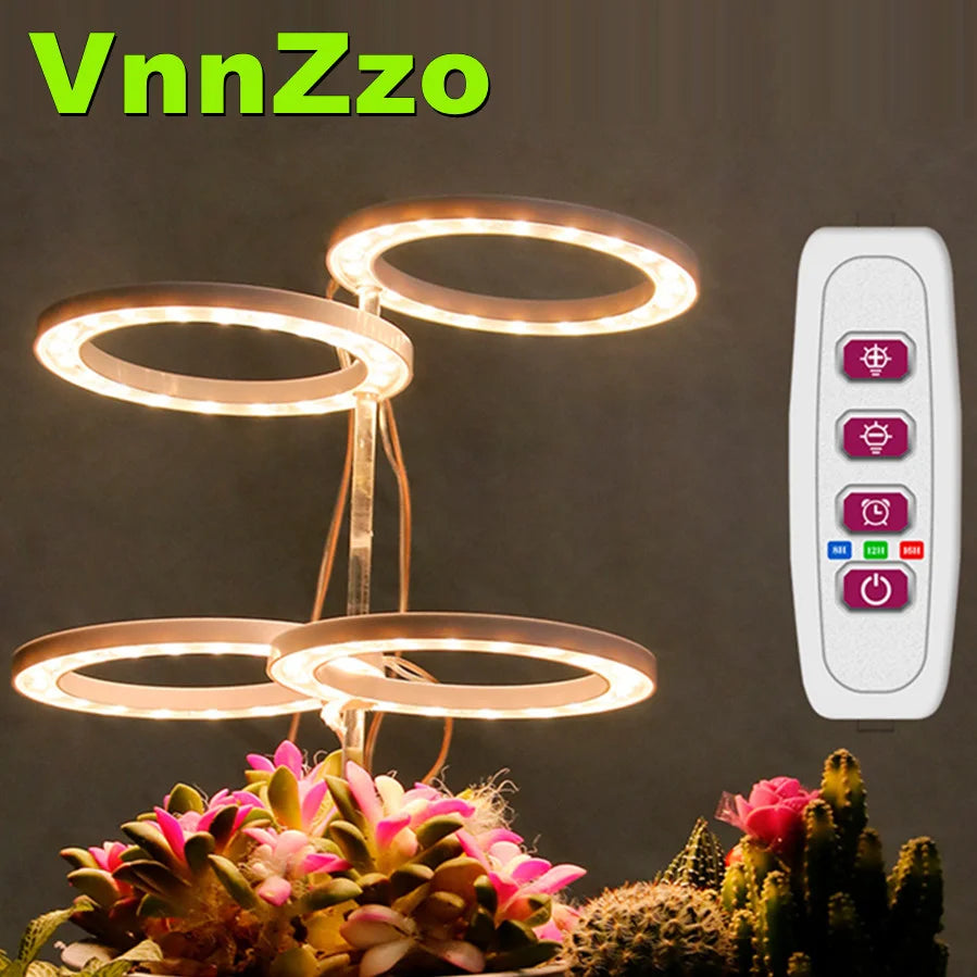 VnnZzo Grow Light 5V USB Phytolamp For Plants Led Full Spectrum Angel Ring Plant   Lamp For Indoor Flower Greenhouse Seedling