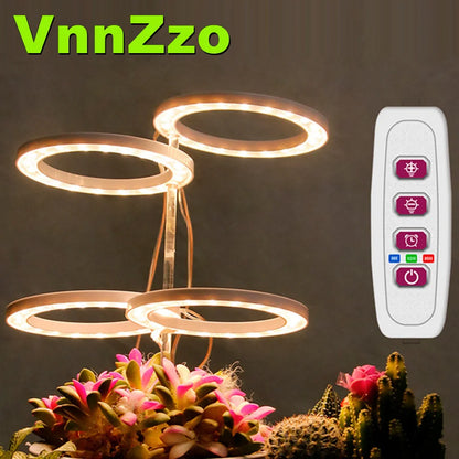 VnnZzo Grow Light 5V USB Phytolamp For Plants Led Full Spectrum Angel Ring Plant   Lamp For Indoor Flower Greenhouse Seedling