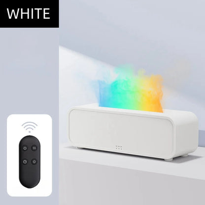 New Simulated Flame Aromatherapy Machine Remote Control 7-Color Lighting Timing Mute Humidification Household Perfume Dilator