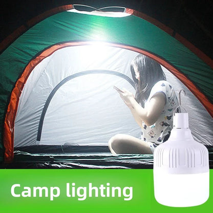 Outdoor USB Rechargeable LED Lamp Bulbs High Brightness Emergency Light Hook Up Camping Fishing Portable Lantern Night Lights