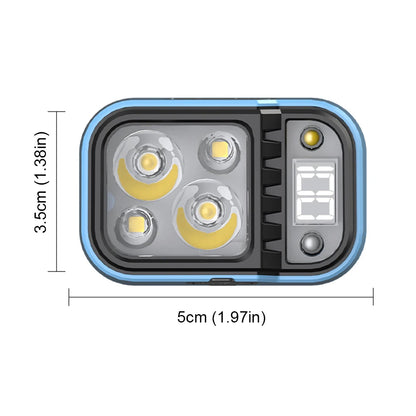 LED Headlamp Flashlight Motion Sensor Rechargeable Hard Hat Headlight Digital Display Head Lamp for Outdoor Fishing Cycling