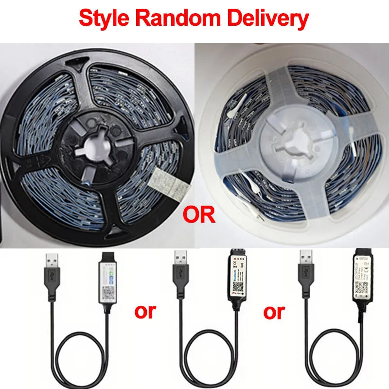 Smart LED Strip Lights 5050 RGB Bluetooth APP Remote Control USB 5V Led Tape Diode Flexible Ribbon Lamp Christmas Room Decor