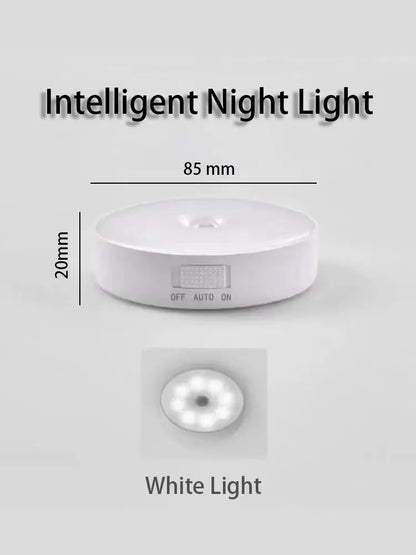 LED Night Light Smart Human Body Sensor Magnetic Suction Wireless-Use No Video Flicker Night Lamp for Closet Stair Bed