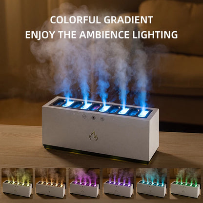 Heavy Fog Air Humidifier USB Ultrasonic Cool Mist Maker with RGB LED Lamp Follow Sound Rhythm Spray for Home Room Aroma Diffuser