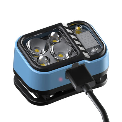 LED Headlamp Flashlight Motion Sensor Rechargeable Hard Hat Headlight Digital Display Head Lamp for Outdoor Fishing Cycling