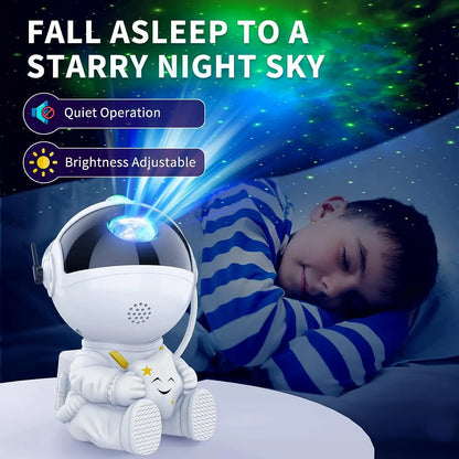 Galaxy Star Projector Starry Sky Night Light Astronaut Lamp Home Room Decor Decoration Bedroom Decorative Christmas Gift