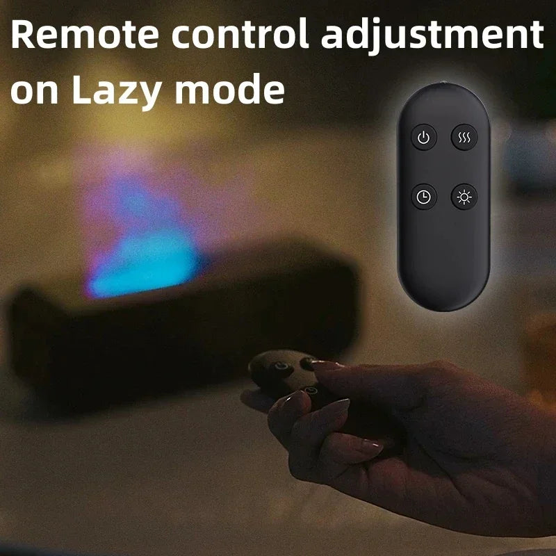 New Simulated Flame Aromatherapy Machine Remote Control 7-Color Lighting Timing Mute Humidification Household Perfume Dilator